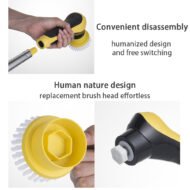 Cleaning Brush Bathroom Floor Electric Cleaning Brush  Wireless Adjustable Brush - Image 4