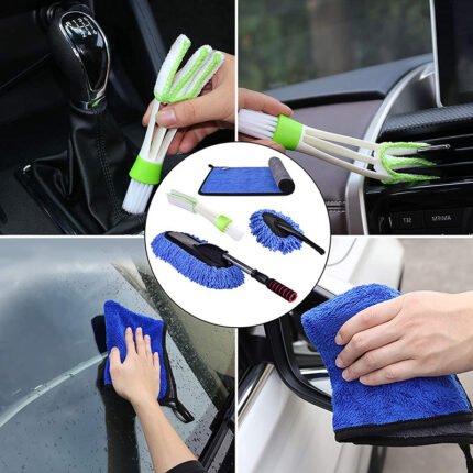 Car Dust Collector Retractable Handle Microfiber
